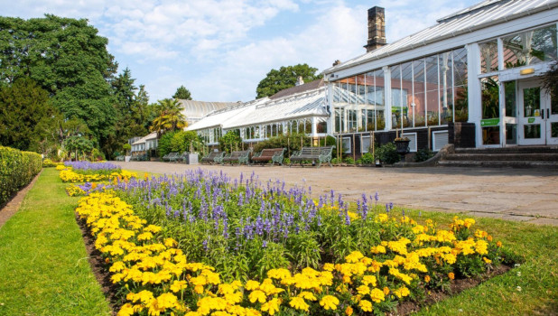 The garden view at Birmingham botanical gardens