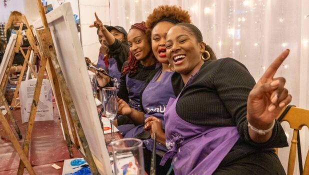 Sip And Paint Experience Popup Painting Detail