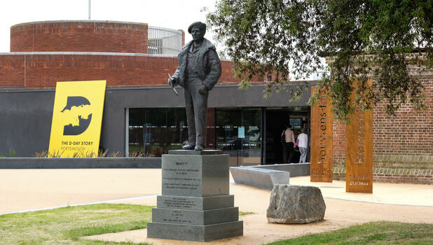 Photo of a statue of General Montgomery outside the D-Day Story exhibition